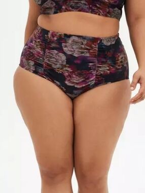 Torrid High-Rise Ruched Swim Bottom